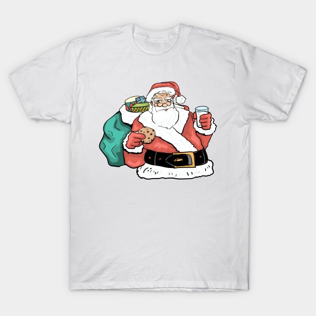 Cookie Santa T-Shirt by SWON Design